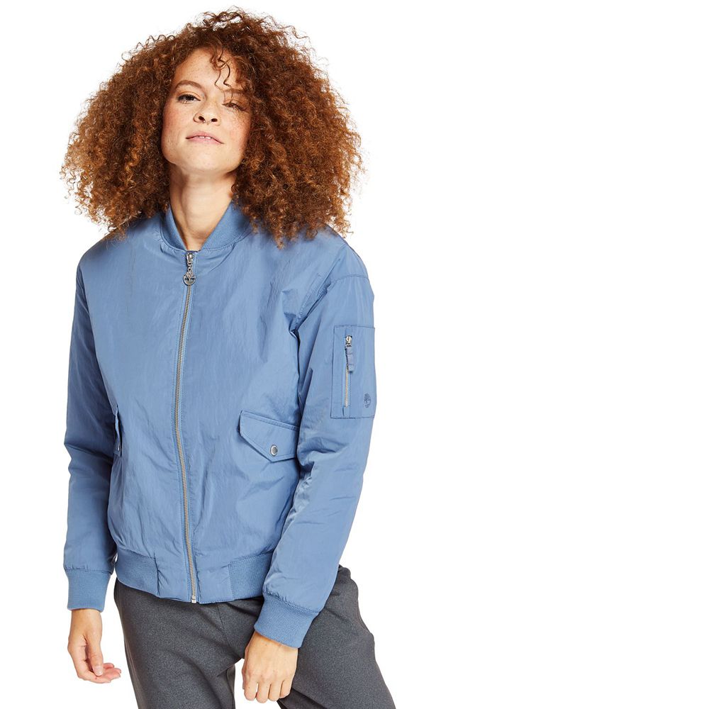 Timberland Womens Jackets Hix Mountain Insulated Bomber - Blue - India YX3024916